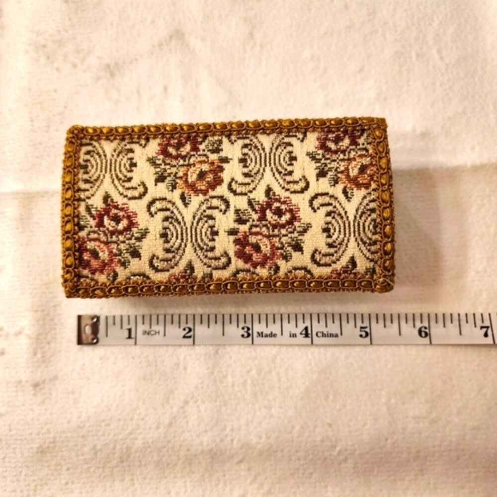 Elegant Floral Tapestry Crumb Sweeper Vintage